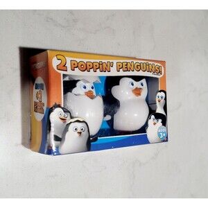 2 Poppin’ Windup Penguin Toys - Penguins Of Madagascar - Toys ONLY NO MOVIES